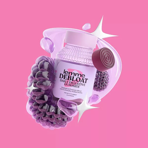 Kardashian Lemme Debloat Gomitas Digestivas 60 Piezas Sabor Zarzamora