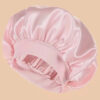 Kit Gorro Saten + Banda Rizadora + Scrunchies Rulos Curly Rosado Satén