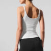 Alo Yoga Musculosa Ribbed Prosper Tank - Nueva Version Blanco Ribbed Prosper Tank M - 34