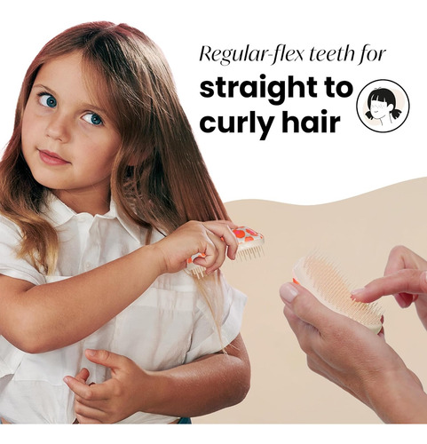 Tangle Teezer Cepillo De Niños Desenredante Original Blanco Y Anaranjado