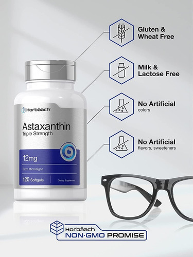 Triple Strength Astaxantina 12mg | 120 Caps - Horbaach