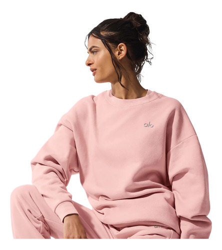 Alo Yoga Campera Accolade Crew Neck Buzo Rosa Xl - 16 Accolade Crew Neck