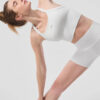 Alo Yoga Musculosa Deportivo Seamless Ribbed Bra Tank Blanco Textura Acanalada Ribbed L - 36