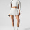 Alo Yoga Pollera Falda Deportiva Mesh Baseline Tennis Blanco Mesh Baseline S - 4