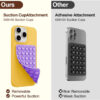 Sopapa Soportes De Silicona Telefono Con Agarre Adhesivo Lavanda Ventosas De Doble Cara