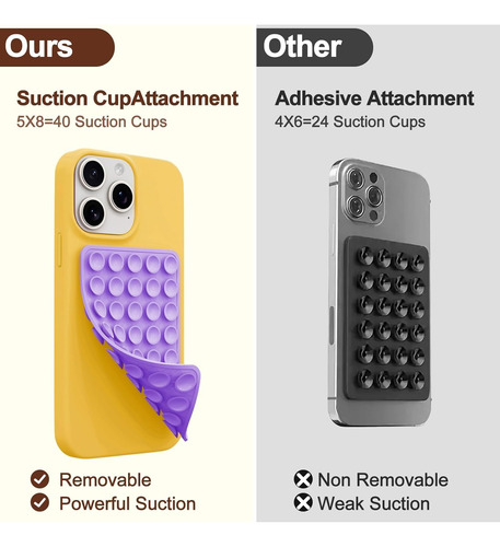 Sopapa Soportes De Silicona Telefono Con Agarre Adhesivo Lavanda Ventosas De Doble Cara