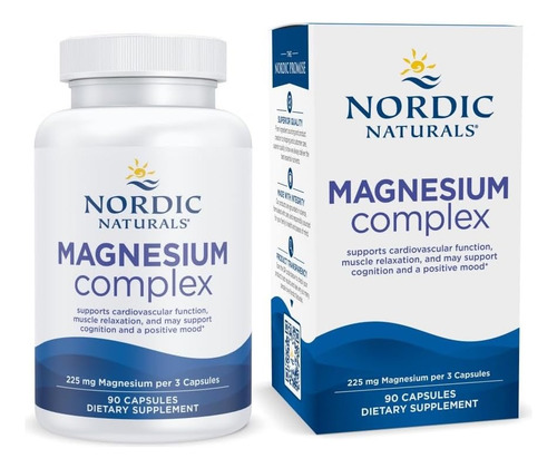Nordic Naturals Magnesium Complex X90 | 225 Mg Magnesio Sin Sabor