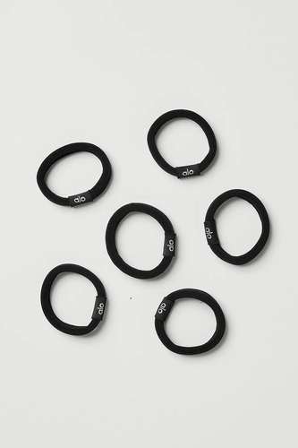 Alo Yoga Colita De Cabello Untangled Hair Tie 6-pack Negro Untangled Hair Tie