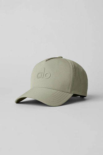 Alo Yoga Gorra Performance District Trucker Original Verde Limón Talle Unico Performance District