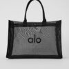 Alo Yoga Totebag 100% Nylon Malla Semitransparente Negro