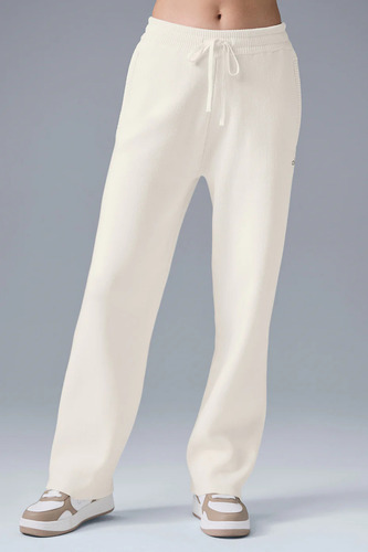 Alo Yoga Pantalon Recto Oversized - Original Beige Scholar Straight Xl - 16