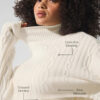 Alo Yoga Buzo Cable Knit Suéter Tejido De Corte Cropped Xs - 2 Blanco Cropped Winter