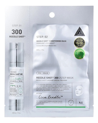 Vt Cosmetics Reedle Shot 300 2-step Mascara Facial Elasticid Todo Tipo De Piel