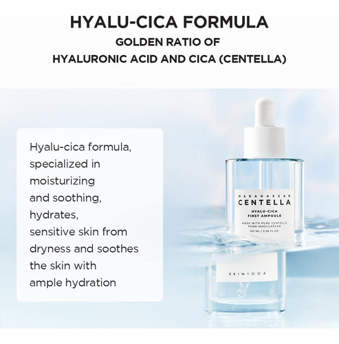 Skin1004 Hyalu-cica First Ampoule 100 Ml Ampolla Hidratante Todo Tipo De Piel Día/noche
