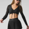 Alo Yoga Pollera Falda Deportiva Mesh Baseline Tennis Negro Mesh Baseline M - 8