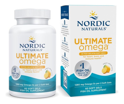 Nordic Naturals Ultimate Omega X60 | 1280 Mg Omega-3 Limón Natural