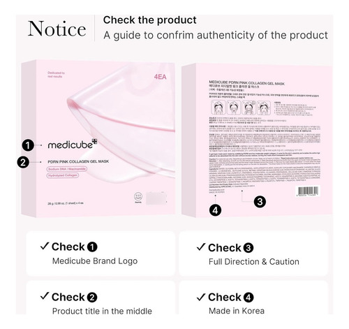 Medicube Pdrn Pink Collagen Gel Mask De Gel Salmón 4u