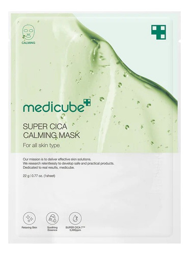 Medicube Super Cica Calming Mask - Mascarilla Calmante 1 Pza Tipo De Piel Todo Tipo De Piel