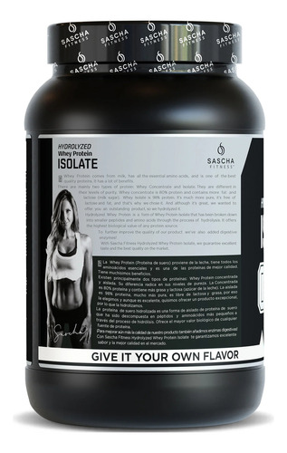 Proteína Sascha Fitness Whey Protein Isolate- Varios Sabores