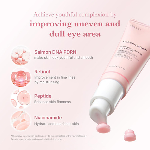 Medicube Pdrn Pink Peptide Eye Cream Crema De Contorno Ojos Sensible Día/noche