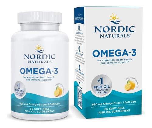Nordic Naturals Omega 3 Sabor A Limon 60 Cap Limón
