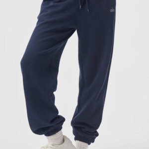 Alo Yoga Pantalón Jogger Deporti Accolade Sweatpant Unisex Azul Marino French Terry Xl - 16