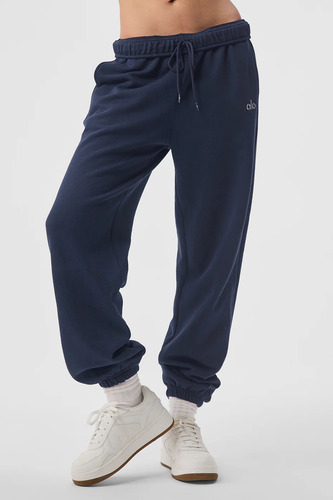 Alo Yoga Pantalón Jogger Deporti Accolade Sweatpant Unisex Azul Marino French Terry Xl - 16