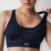 Alo Yoga Top Deportivo Airlift Suit Up Soporte Medio Azul Oscuro Airlift Suit S