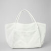 Alo Yoga - Bolsa Tote Winterfun Suave Tejido Tipo Gamuza Ivory Faux Fur Metálico Beige