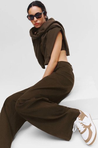 Alo Yoga Zapatillas Deportivas - Casual Recovery Mode Sneake Blanco Y Marron Cuero Vegano Faux Leather 47 Ar