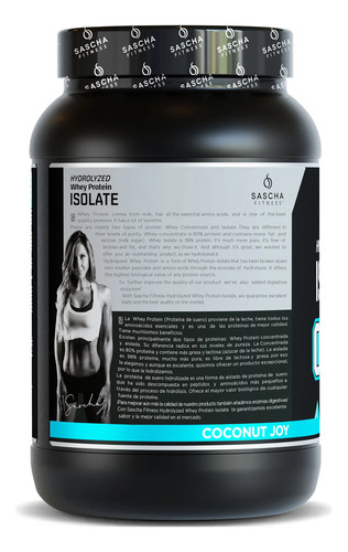 Proteína Sascha Fitness Whey Protein Isolate- Varios Sabores
