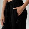 Alo Yoga Pantalon Recto Oversized - Original Negro Scholar Straight L - 12