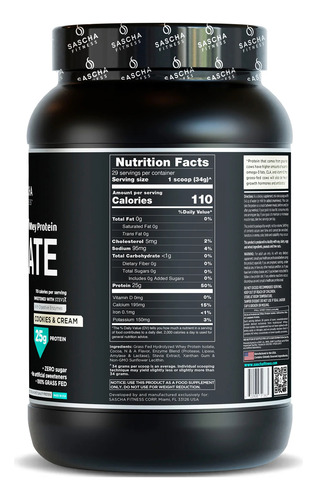 Proteína Sascha Fitness Whey Protein Isolate- Varios Sabores