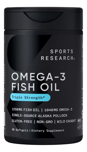 Sports Research Omega-3 - 90 Unidades Sin Sabor