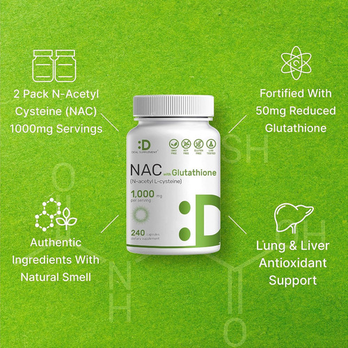 Deal Supplement Suplemento Nac Glutathione Apoyo Antioxidant Sin Sabor