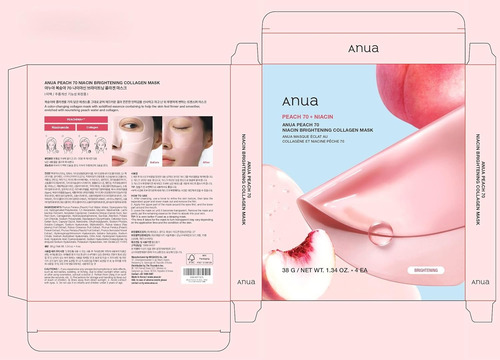Mascarilla Facial Anua Peach 70 Niacin Brightening 30 Ml Todo Tipo De Piel