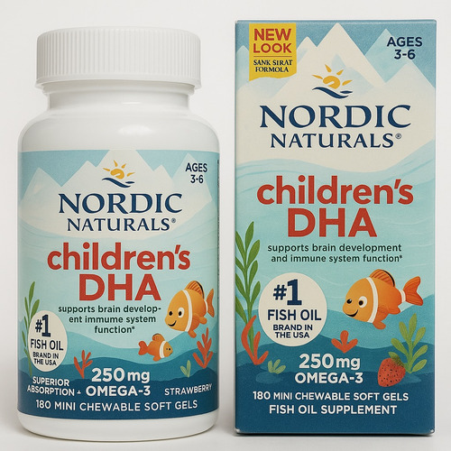 Aceite De Pescado Omega 3s Dha 250mg Niños Nordic Naturals Frutilla