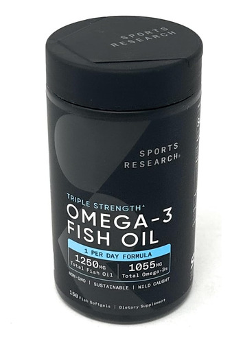 Sports Research Omega 3 1250 Mg, 1000 Epa Dha, 150 Cápsulas