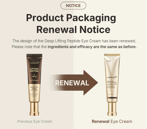 Medicube Deep Lifting Peptide Eye Crema Para Ojos Todo Tipo De Piel Día/noche