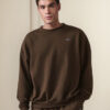 Alo Yoga Buzo Accolade Oversize Unisex Original Algodón S - 4 Marrón Oscuro Accolade Crew Neck