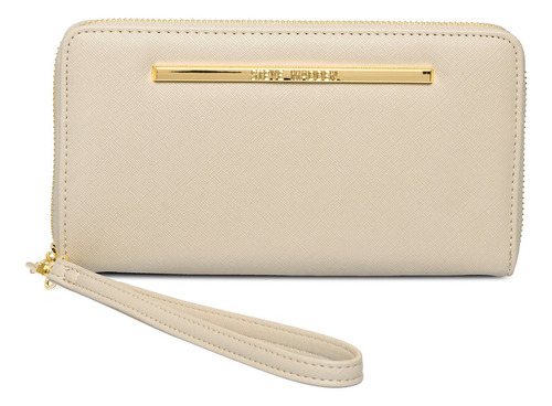 Billetera Steve Madden Bzippy Con Diseño Lisa Color Beige De Sintético