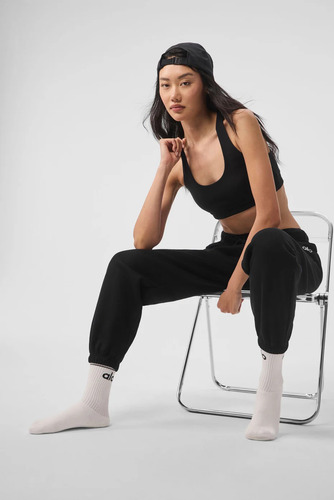 Alo Yoga Pantalón Jogger Deporti Accolade Sweatpant Unisex Negro French Terry S - 4