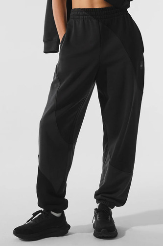 Alo Yoga Pantalón Jogger Unisex Make Waves - Original Negro Make Waves M - 8