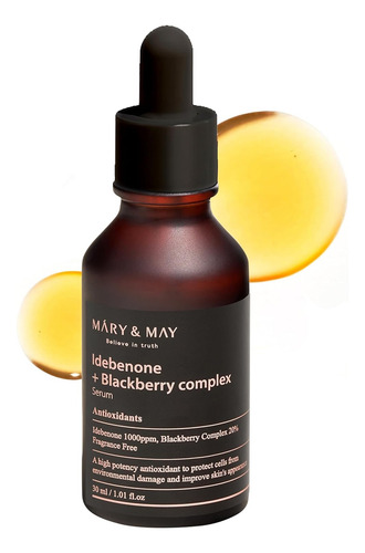 Mary & May Serum Idebenone + Blackberry Complex - 30ml Todo Tipo De Piel Día/noche