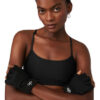 Alo Yoga Guantes Gym Gimnasio Negros - Power Moves Workout Negro Ergonómico Sin Dedos Para Máxima Libertad M