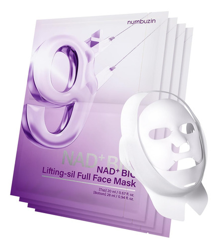 Numbuzin Máscara De Hoja No.9 | Nad+ Bio Lifting-sil Normal