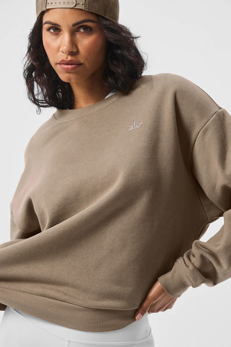 Alo Yoga Campera Accolade Crew Neck Buzo Marrón Claro Xl - 16 Accolade Crew Neck