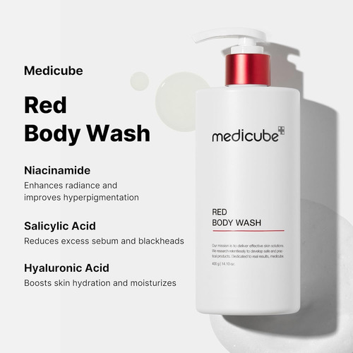 Medicube Red Body Wash Limpieza Piel Con Acné Corporal Aroma Natural