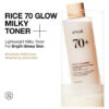 Anua Rice 70 Glow Milky Toner 250ml- Tónico Facial Momento De Aplicación Día/noche Tipo De Piel Todo Tipo De Piel