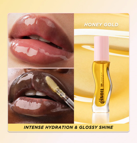Gisou Honey Inflip Labial Gloss Hidratación Natural Y Brillo Honey Gold
